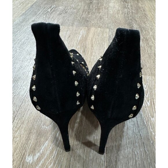 Sam Edelman Sz 7 M 7M Black Suede Leather Studded Heel Stilletto - Picture 10 of 16